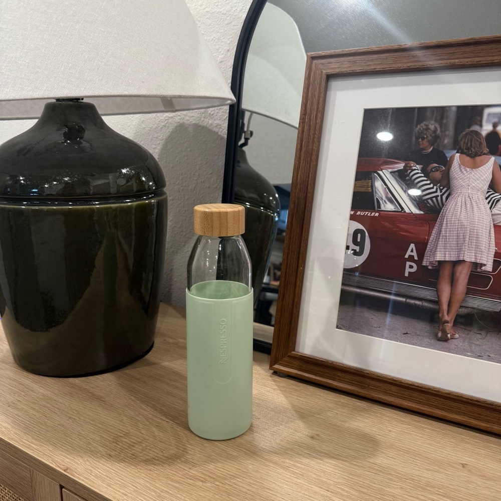 Nespresso Mint Silicone Sleeve Glass
Water Bottle